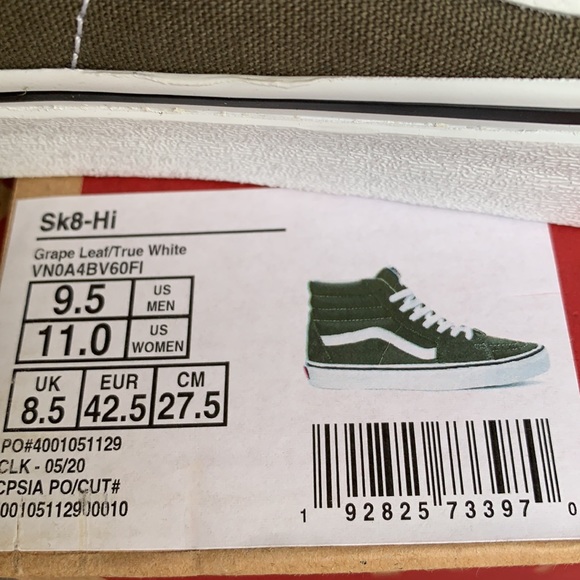 VANS SK8-HI Grape Leaf/True White WMNS - Picture 14 of 15